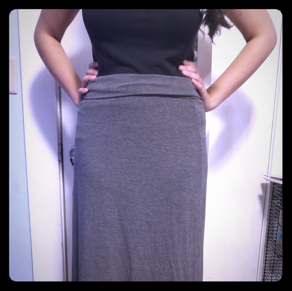 Grey Maxi Skirt